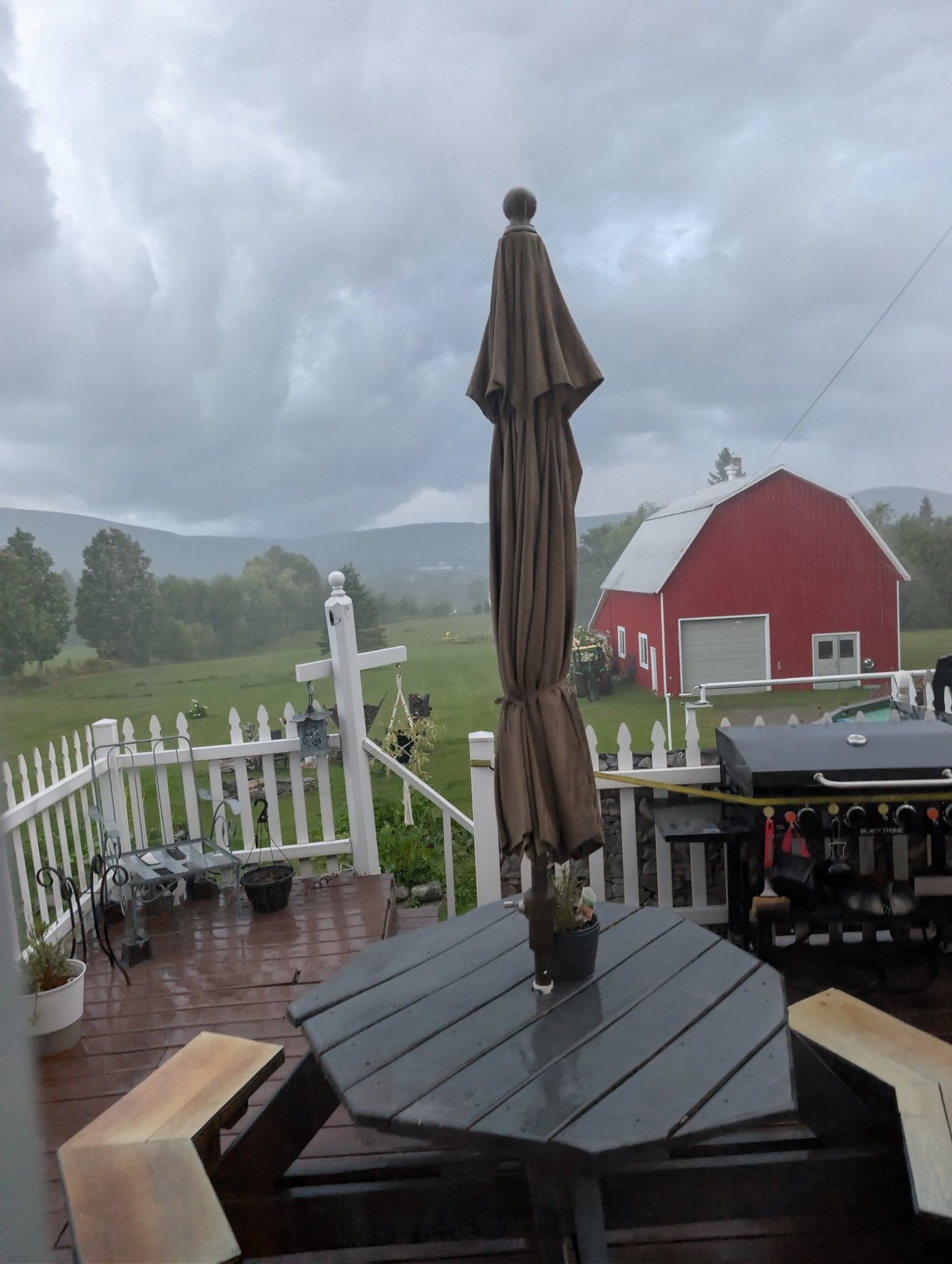 A Vermont barn and deck near Troy and North Troy