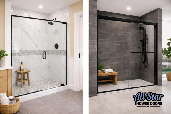 Hinged vs. Sliding Shower Doors in Marietta: Which Is Right for Your Bathroom?