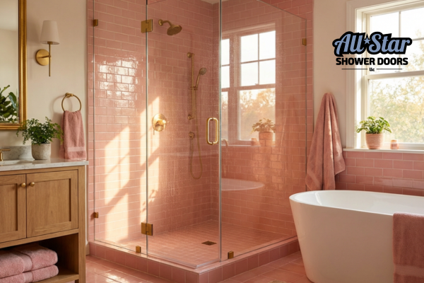 semi frameless shower doors in Marietta