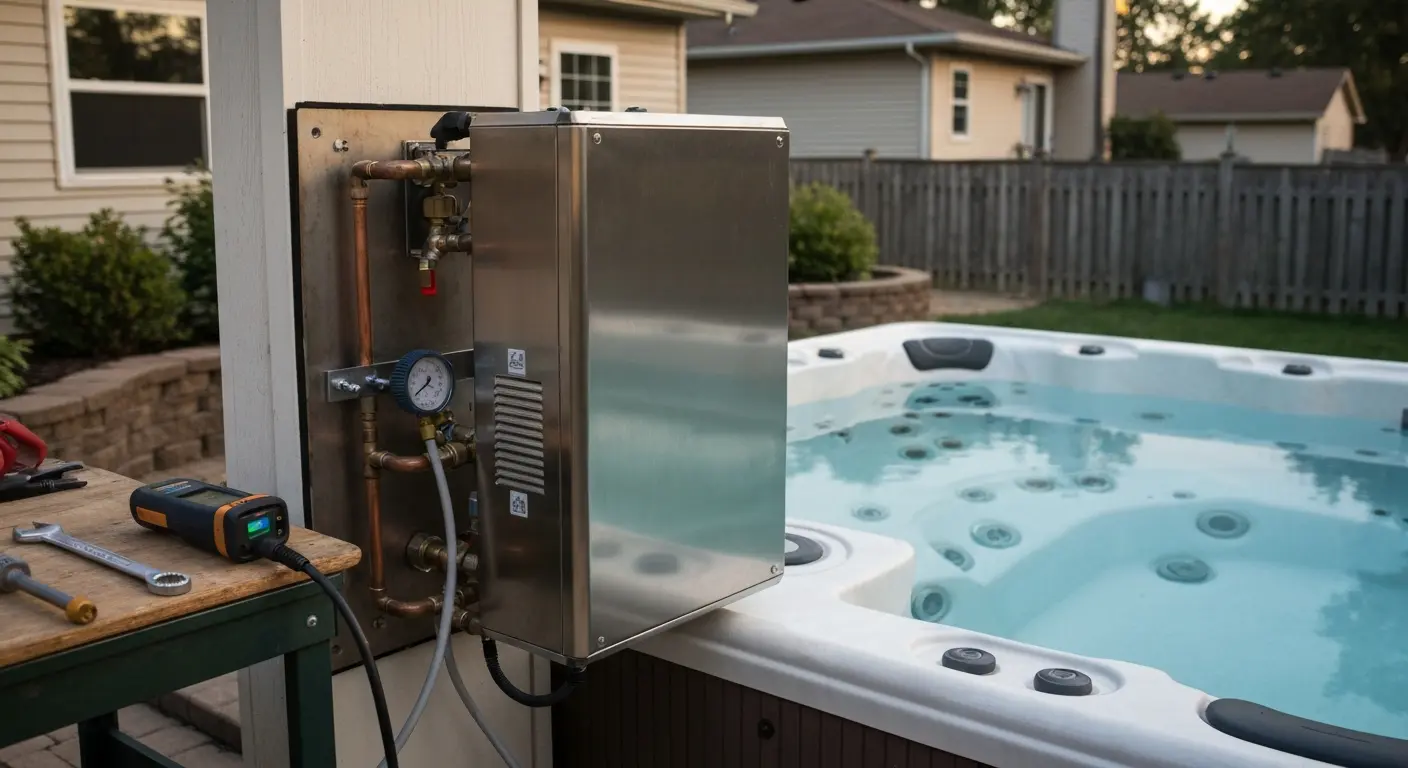 Hot tub heater replacement service
