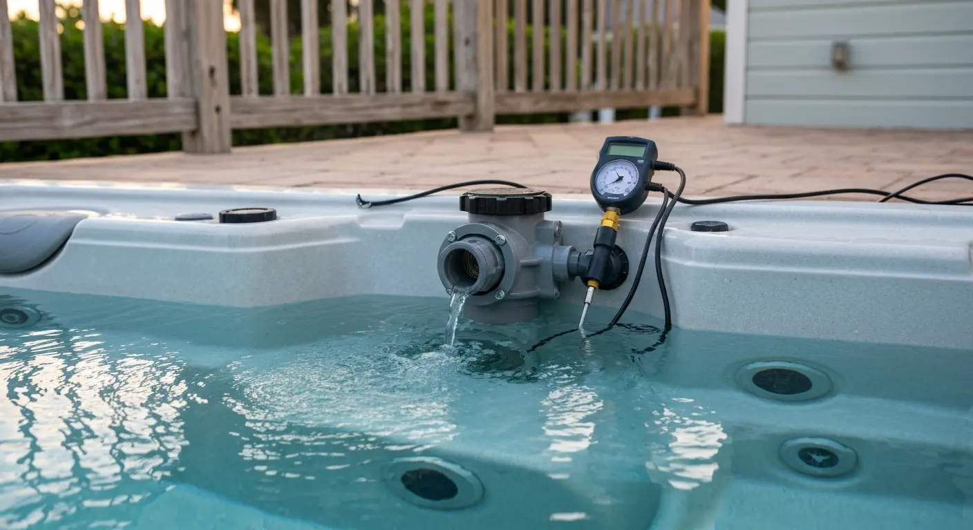 Spa pump and intake valve inspection