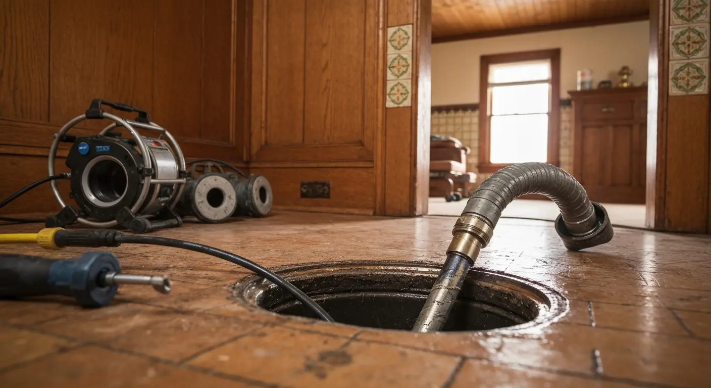 Residential drain cleaning service