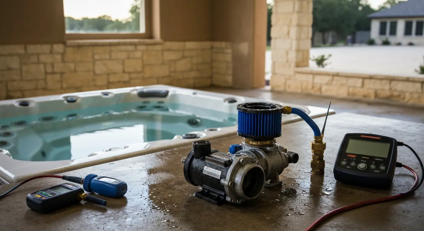 Hot tub leak repair