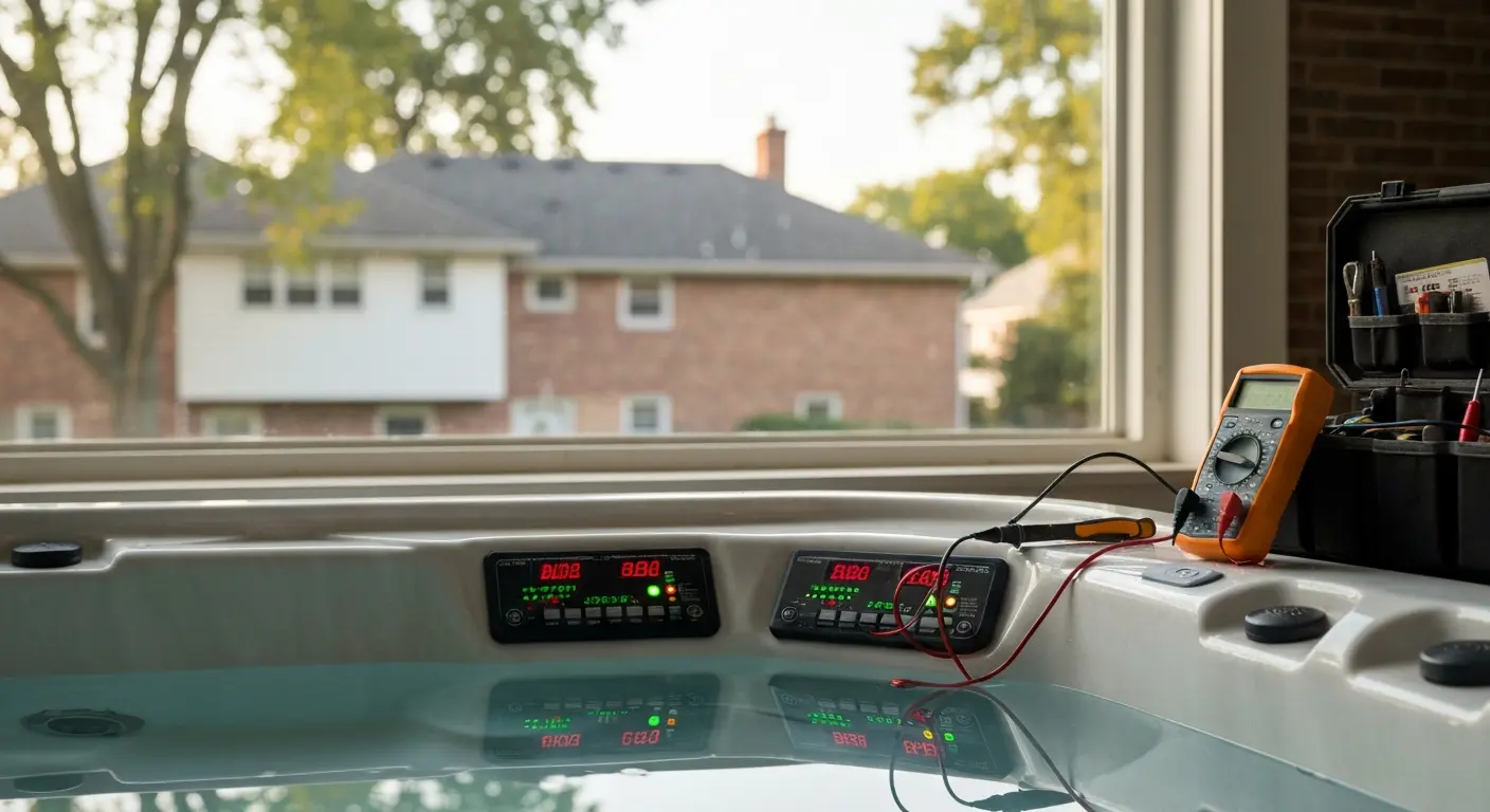 Spa control board diagnostics and testing