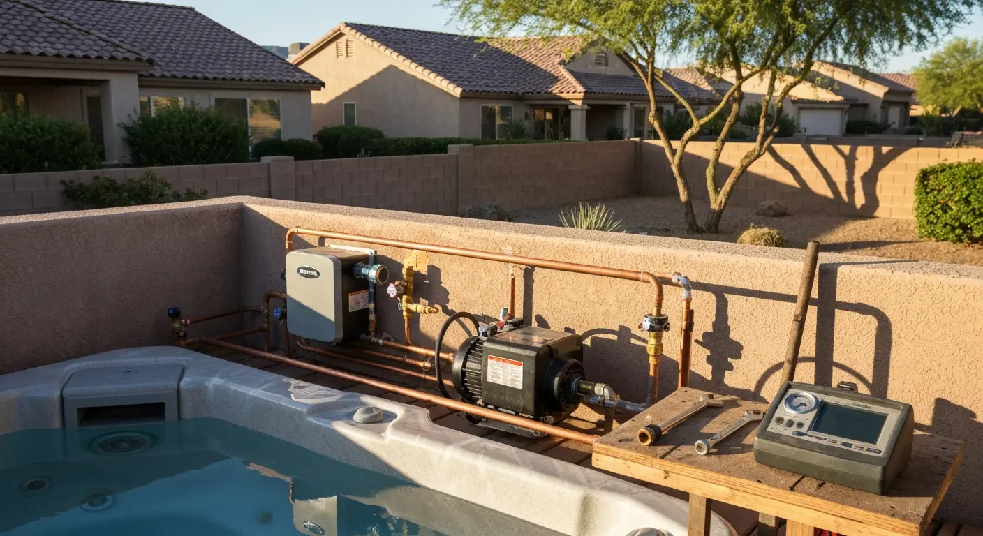 Hot tub heater and pump repair