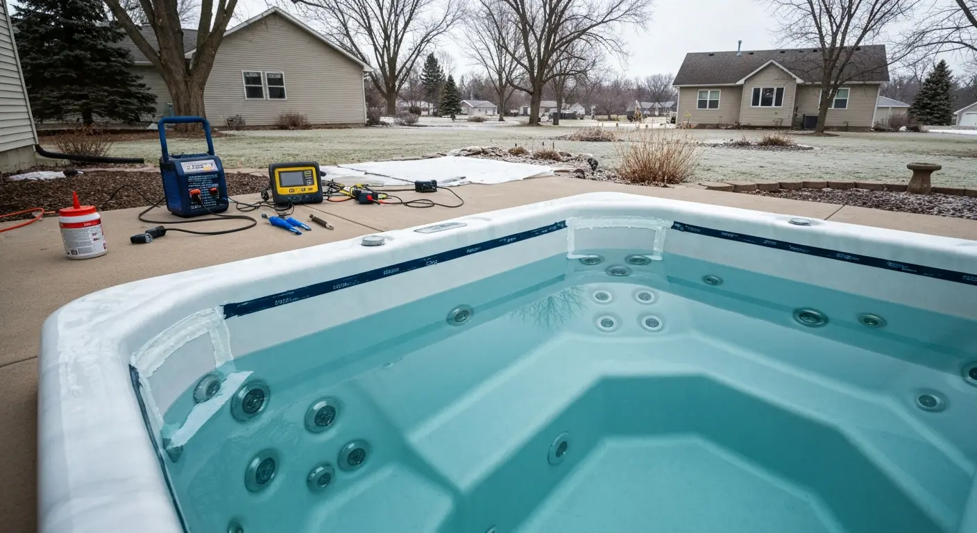 Hot tub leak repair