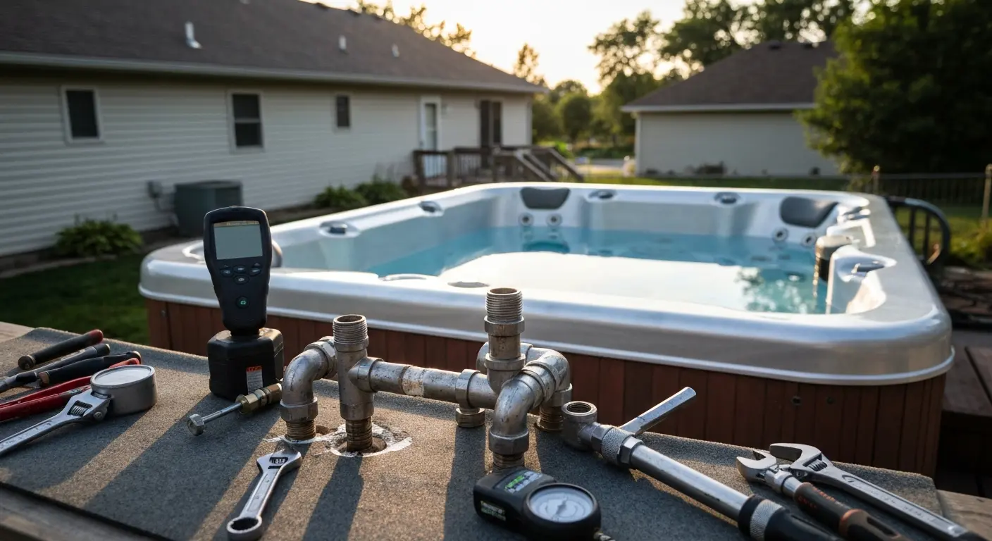 Hot tub leak repair service