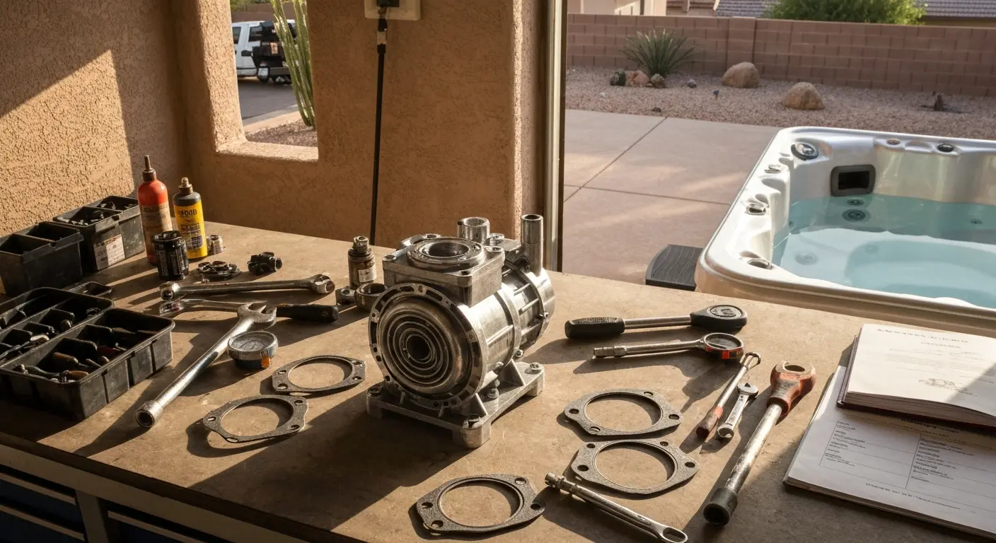 Hot tub pump repair