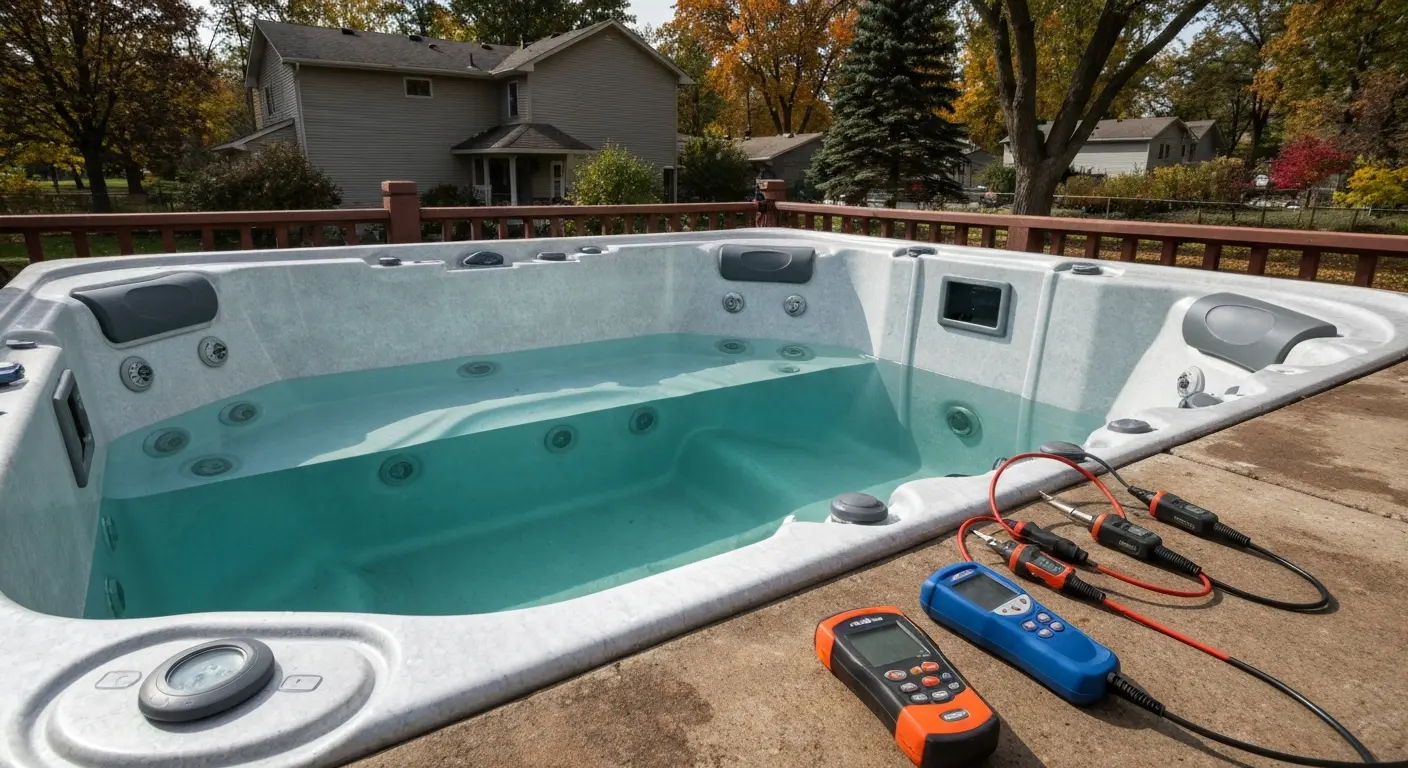 Hot tub leak repair in Plymouth