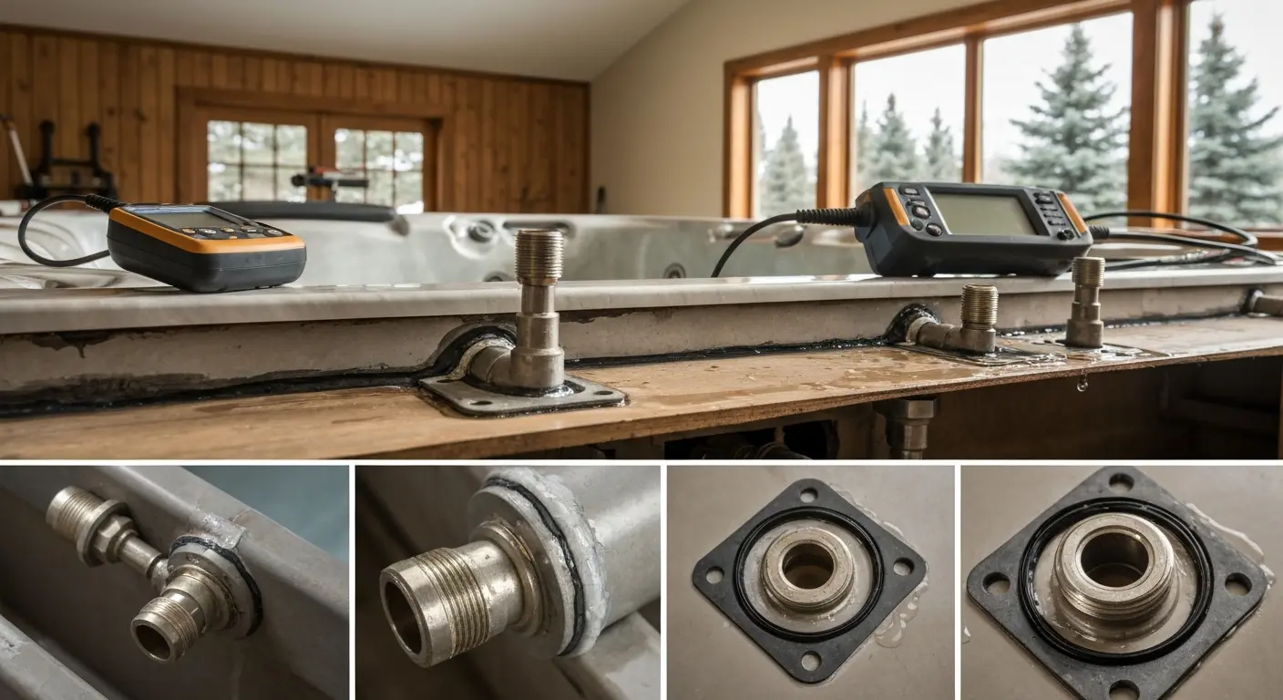 Hot tub leak repair service