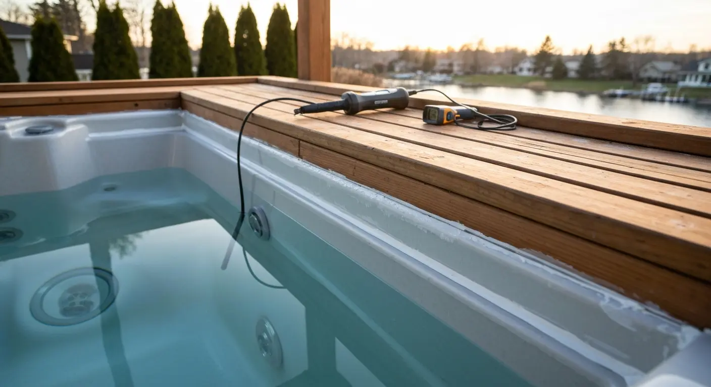 Hot tub leak repair and waterline sealing