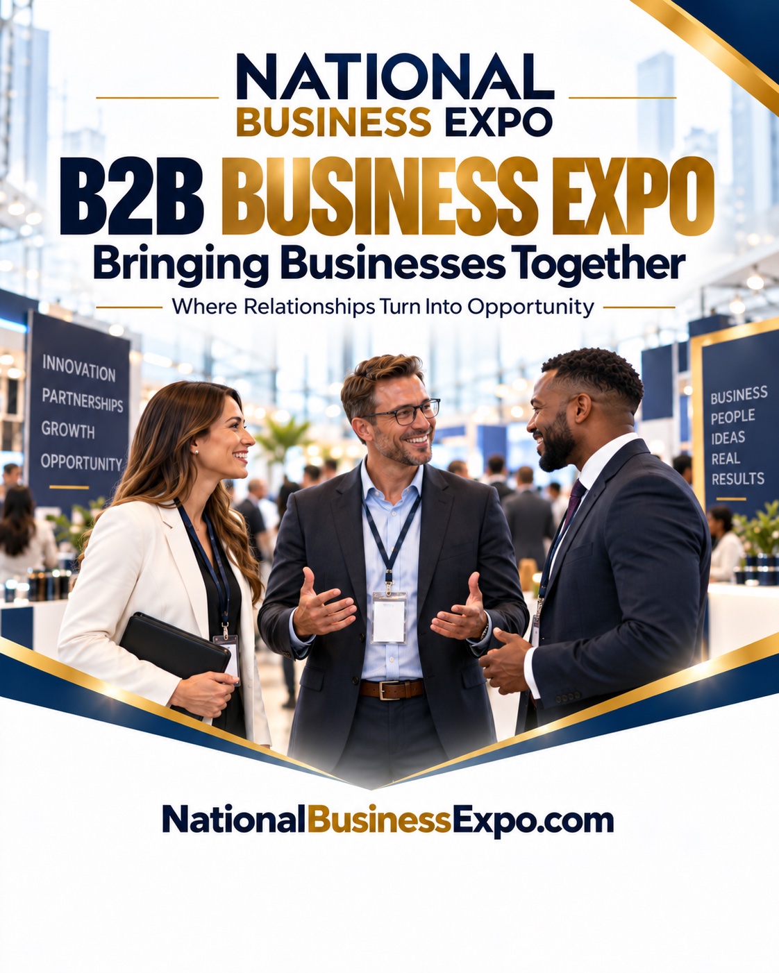 White National Business Expo B2B promotional flyer