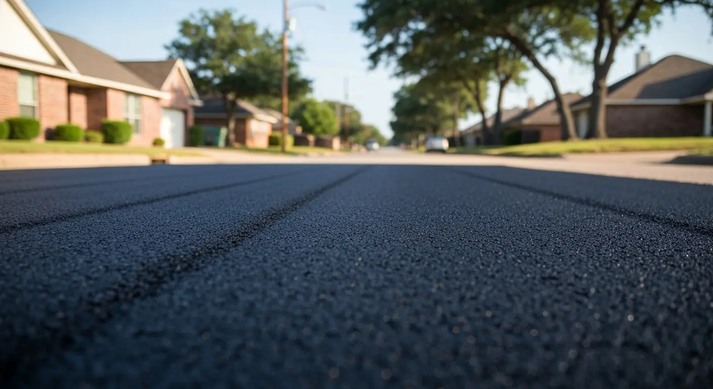 New asphalt paving