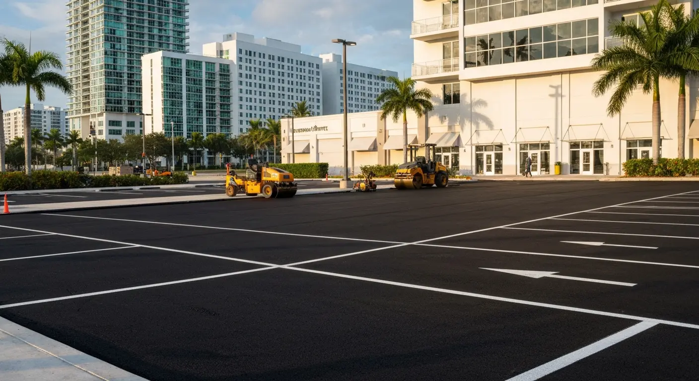 Asphalt resurfacing project