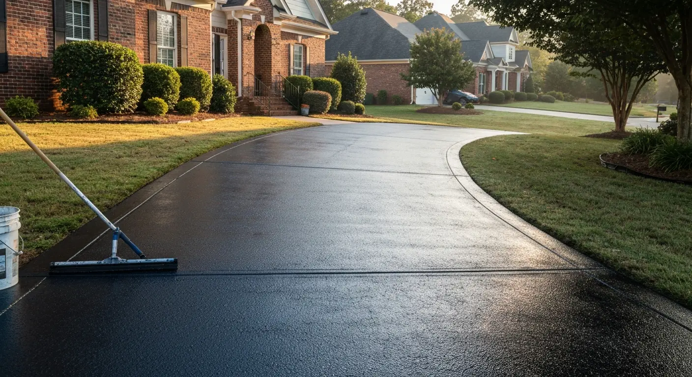 Asphalt sealcoating service