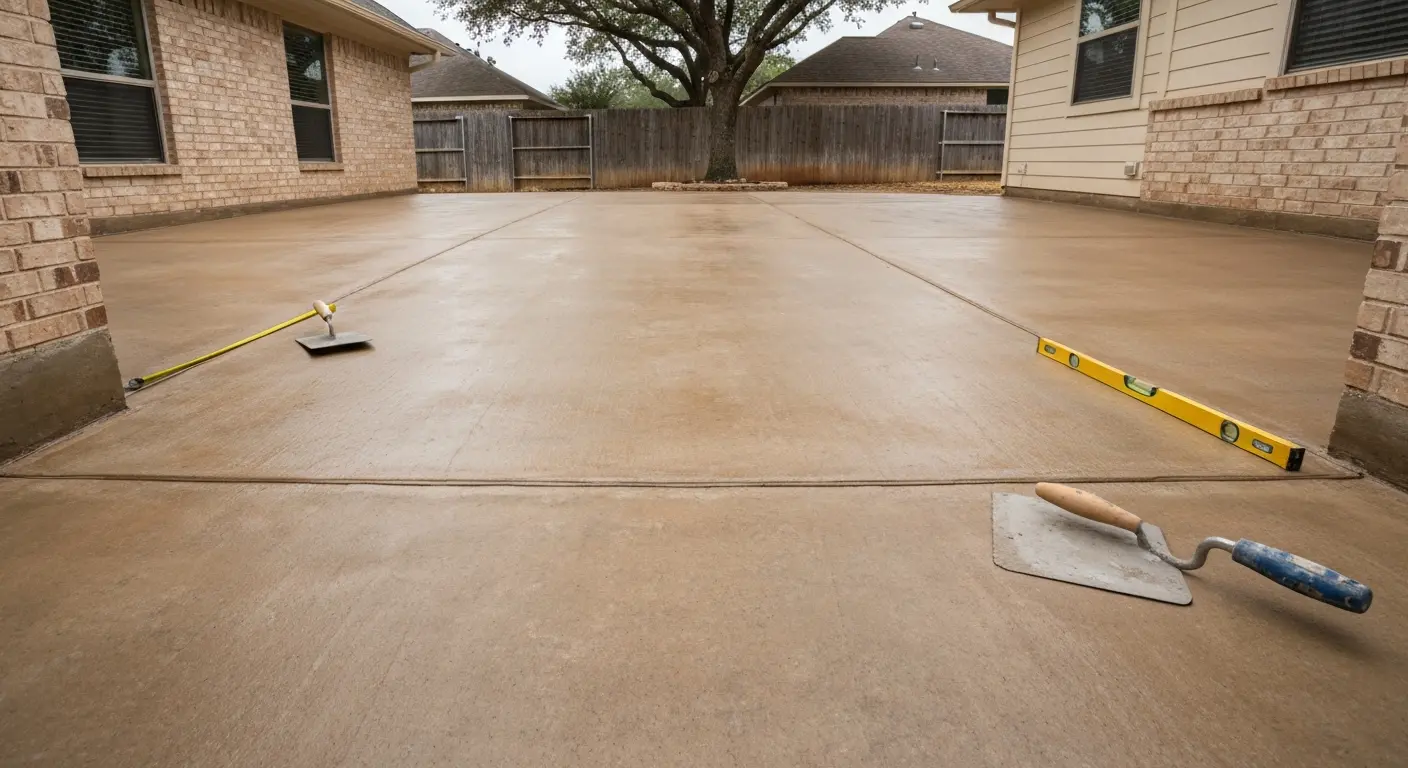 Concrete patio installation