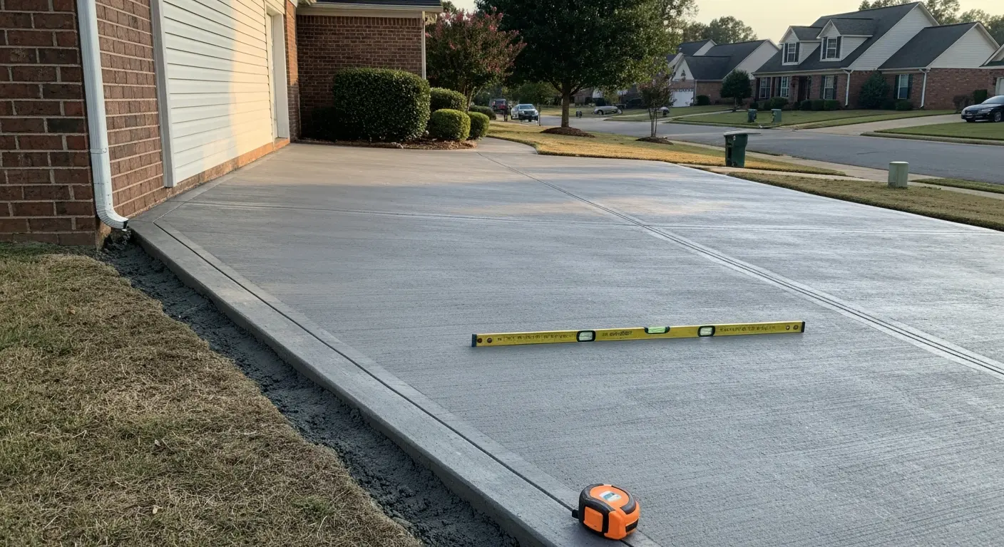Concrete driveway