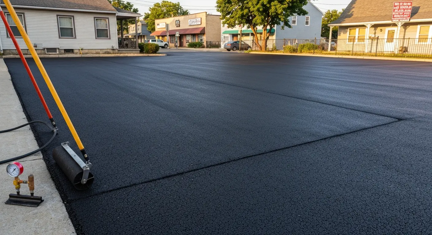 Asphalt resurfacing application