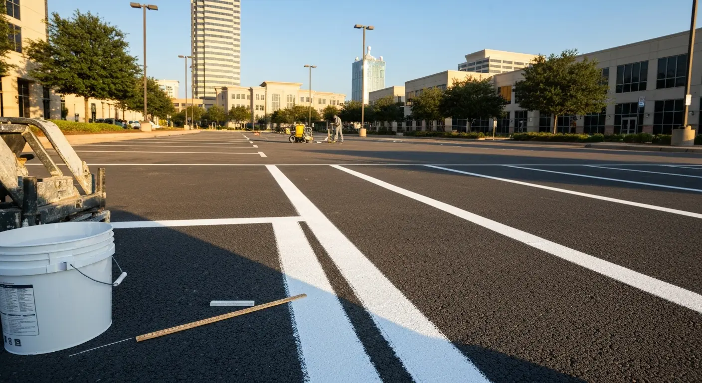 Parking lot striping