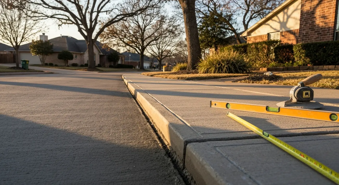 Concrete sidewalk project