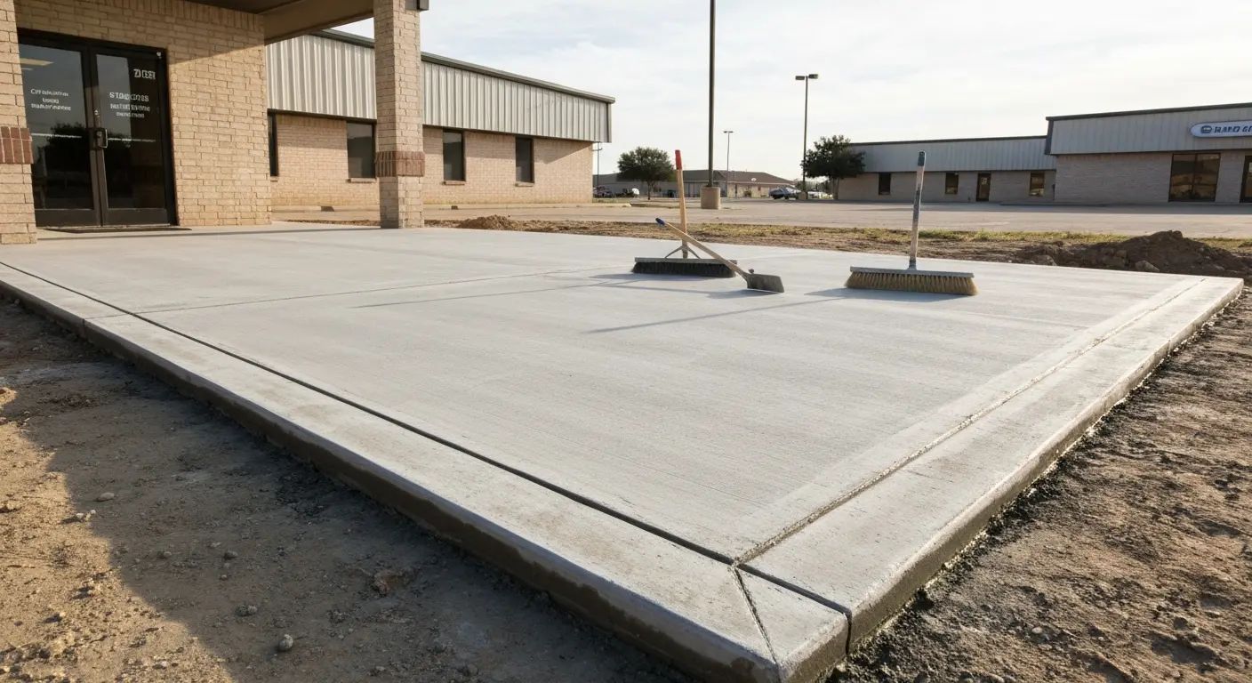 Concrete apron installation