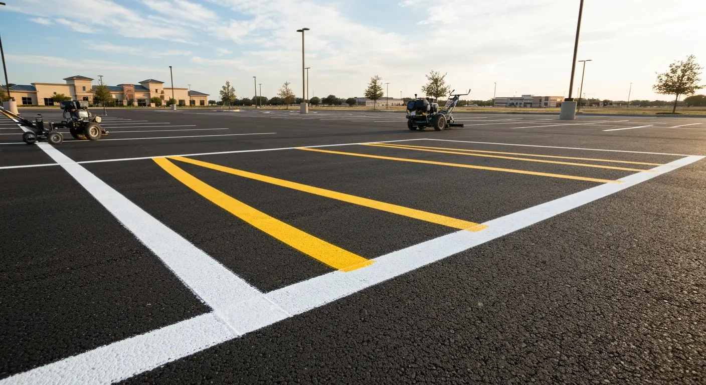 Parking lot restriping