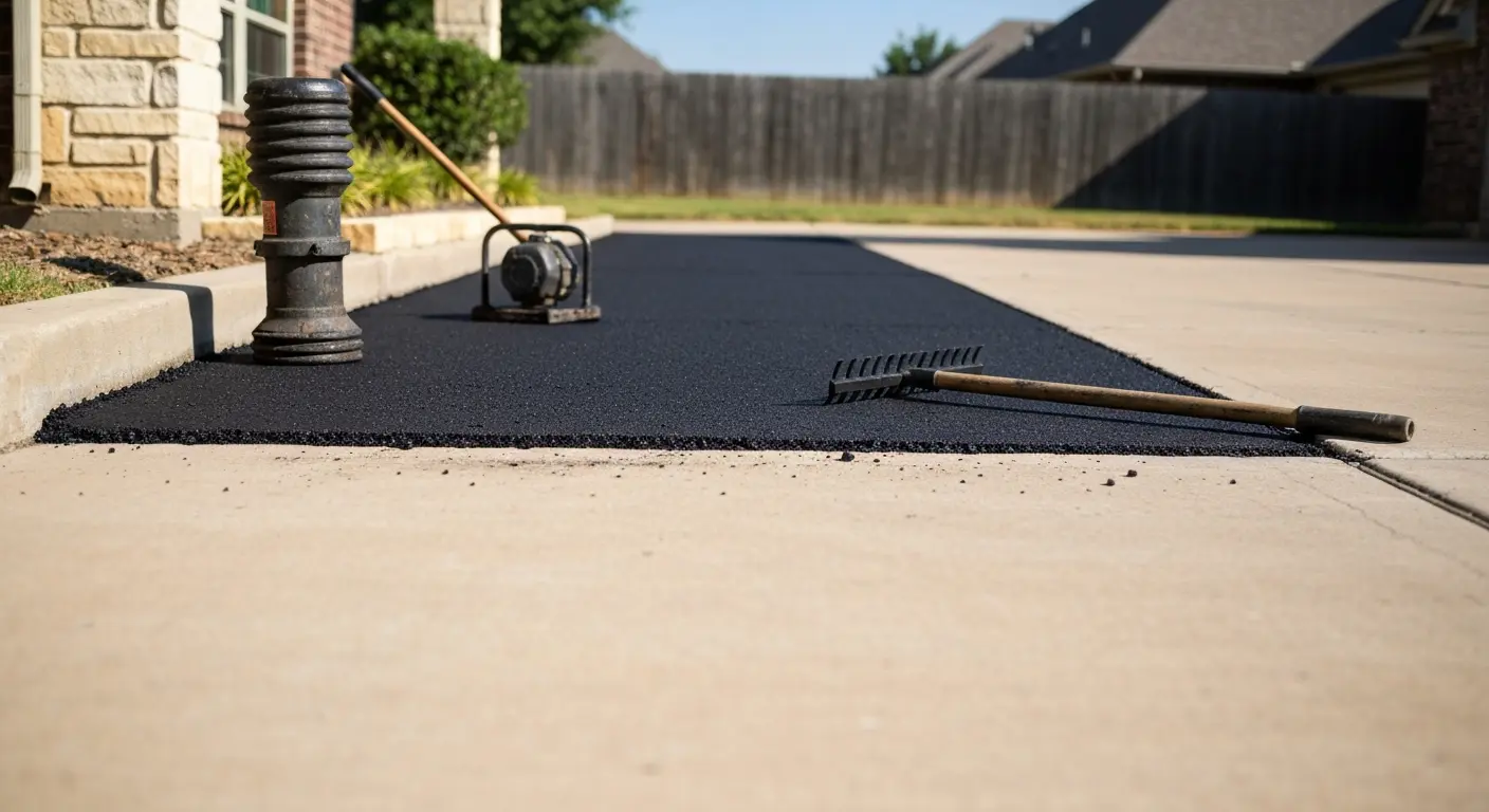 Asphalt patching work