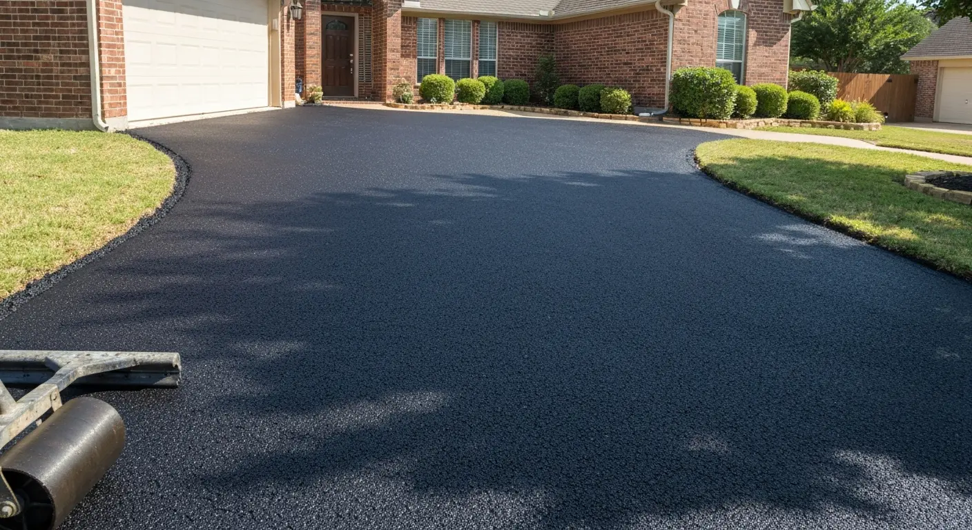 Residential driveway resurfacing