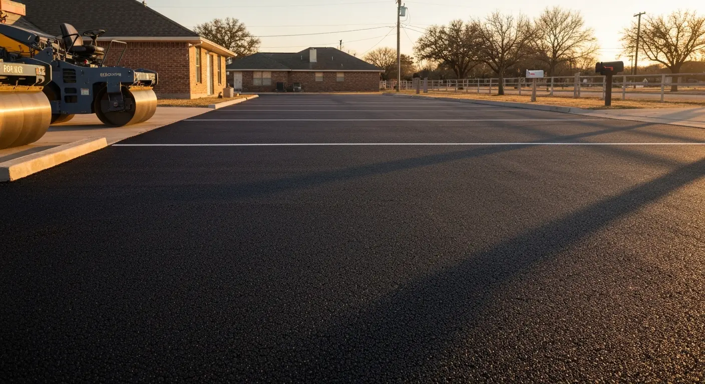 New asphalt paving installation