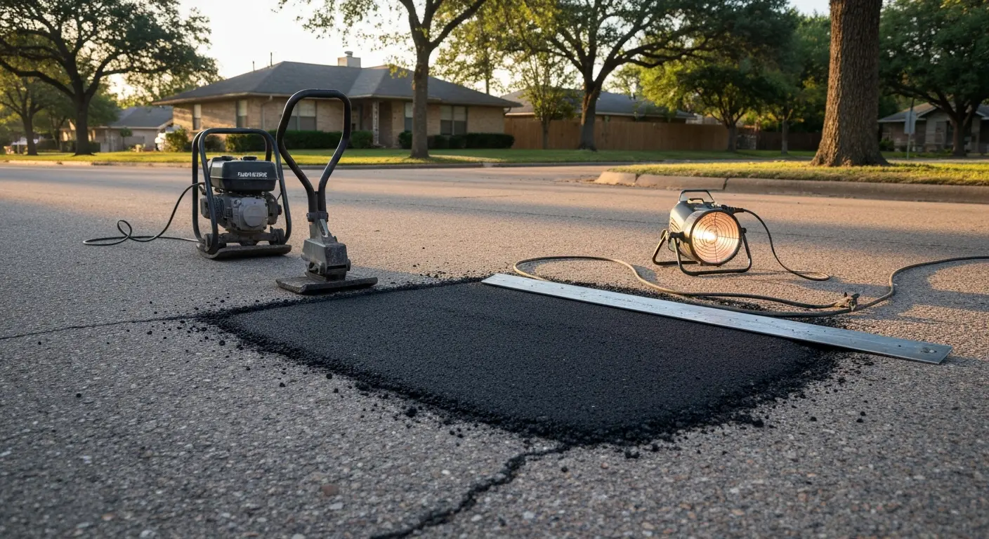 Pothole repair completed
