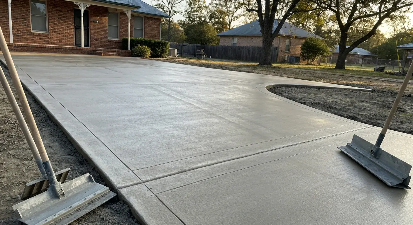 Concrete driveway