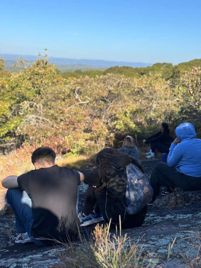 Mountain summit at golden hour