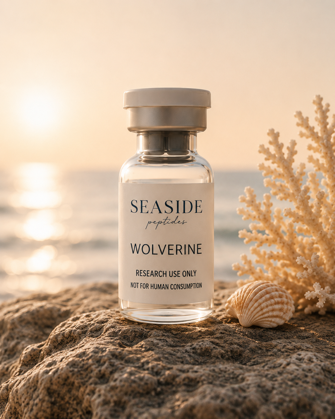 Wolverine research vial with clear liquid