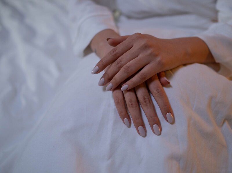Natural, unpolished nails before a manicure treatment