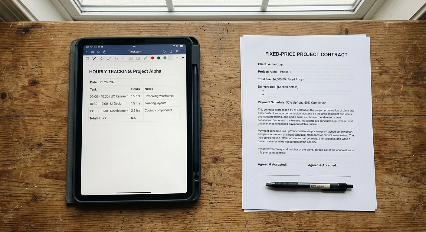 comparison chart showing hourly versus project-based videography costs
