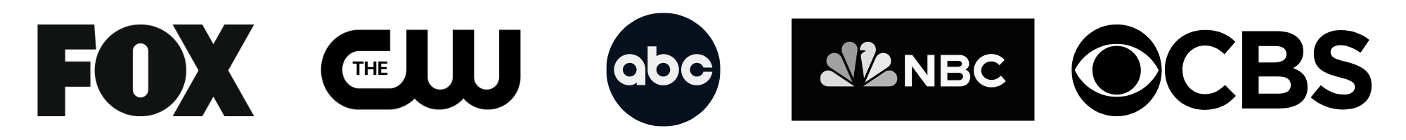 FOX · The CW · ABC · NBC · CBS