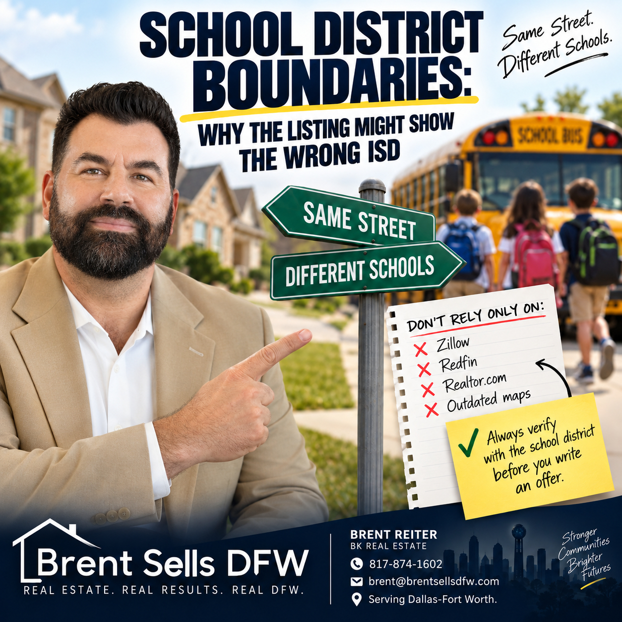 DFW school district boundary map showing how ISD lines don't follow city or county borders