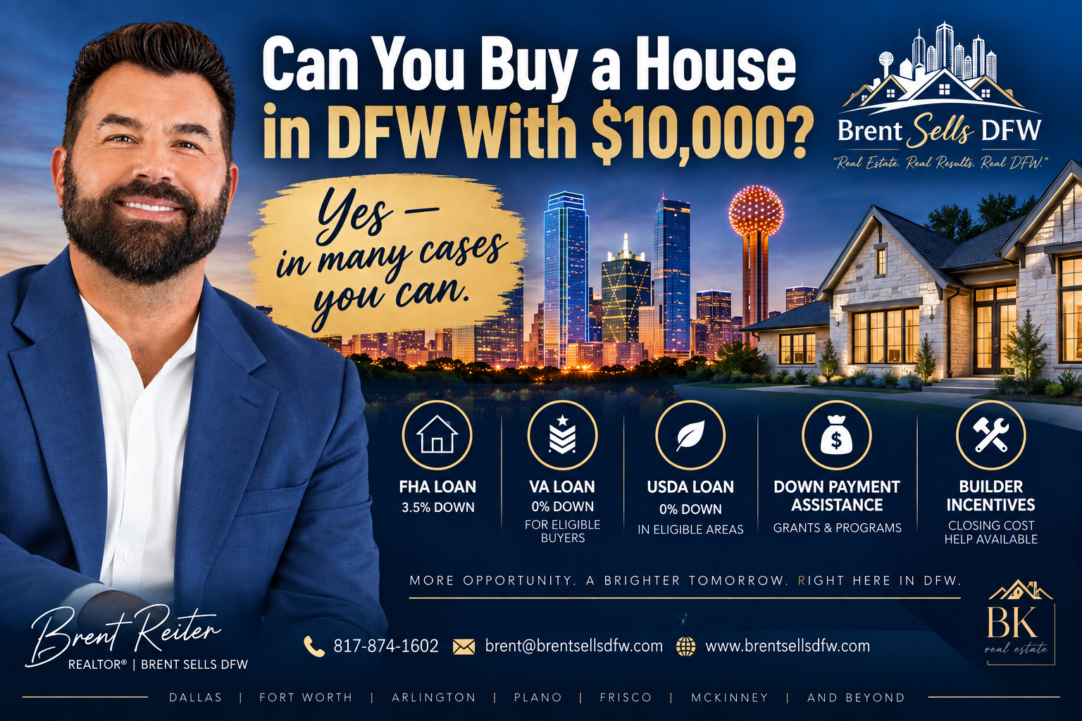 Buying a home in DFW with $10,000 down