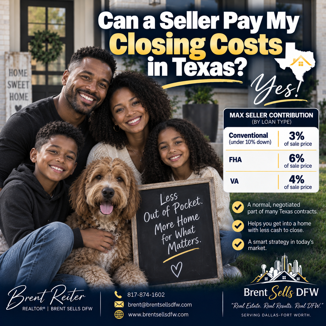 Can a seller pay my closing costs in Texas