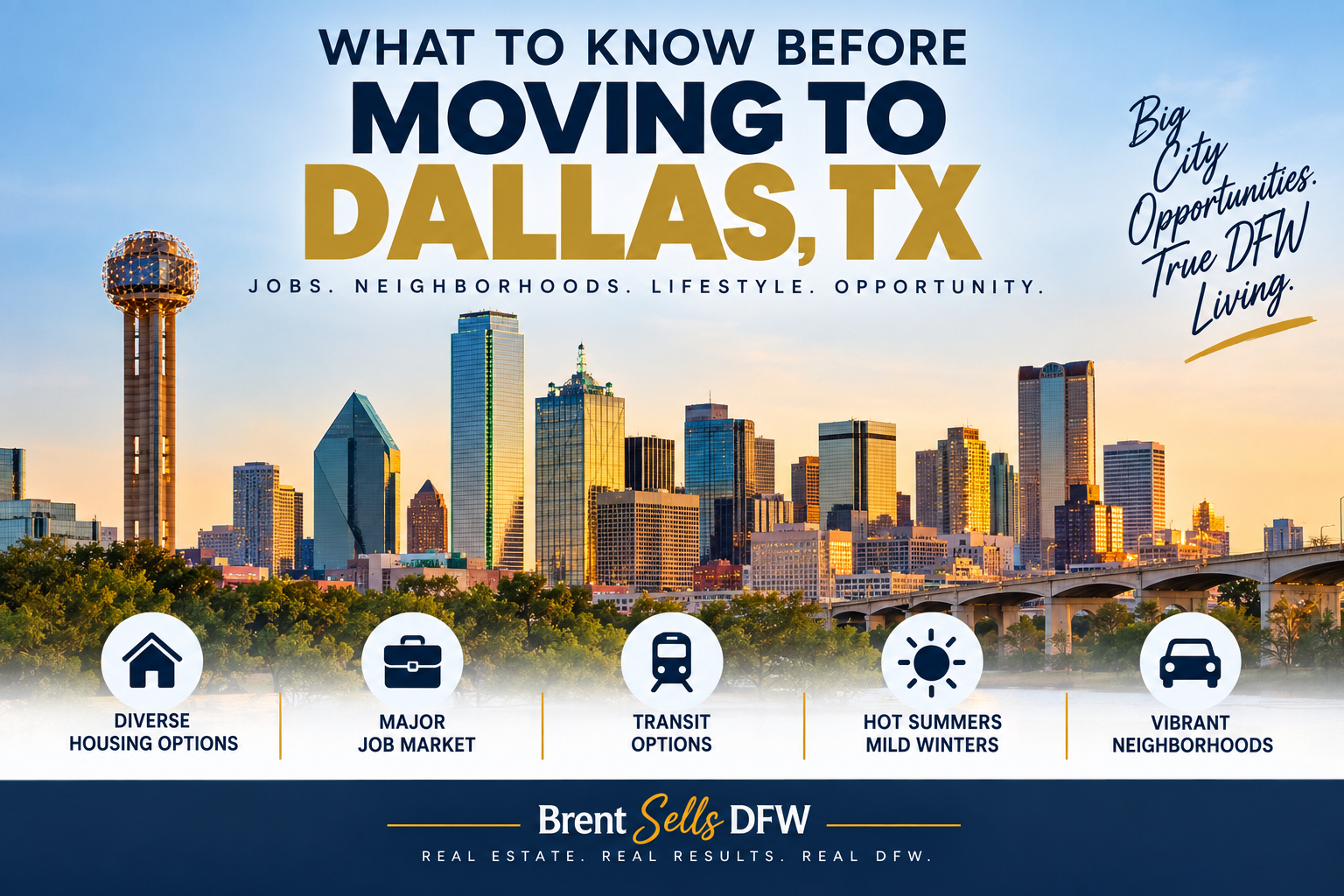 Dallas, Texas skyline and relocation guide