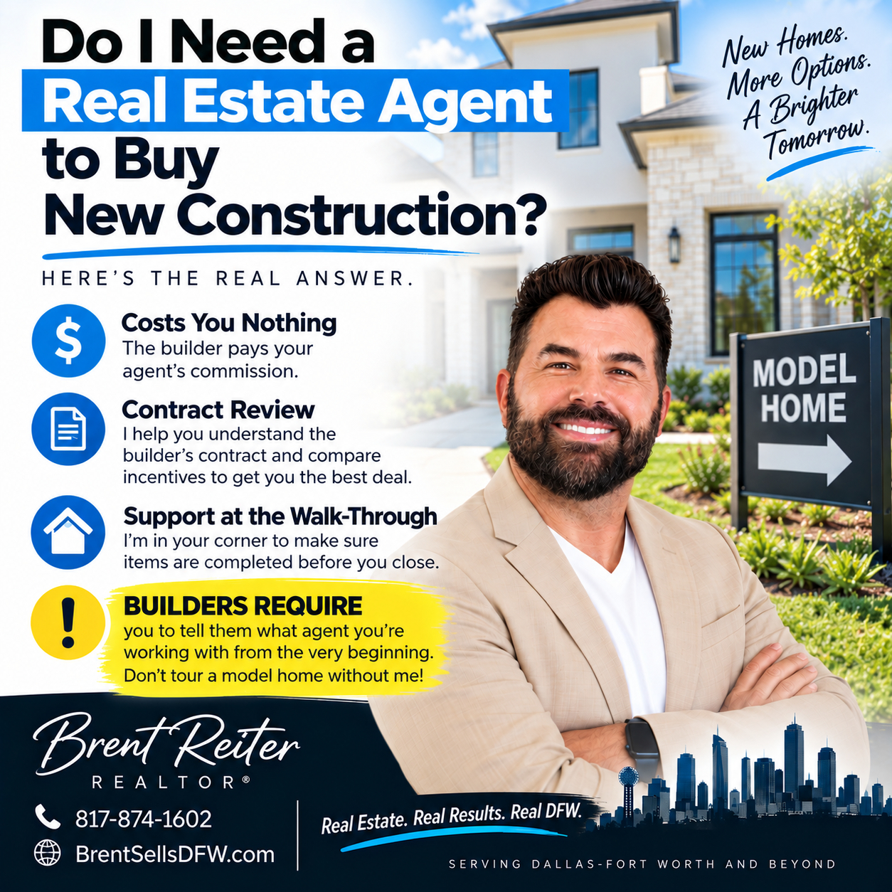 Do I need a real estate agent to buy new construction in DFW
