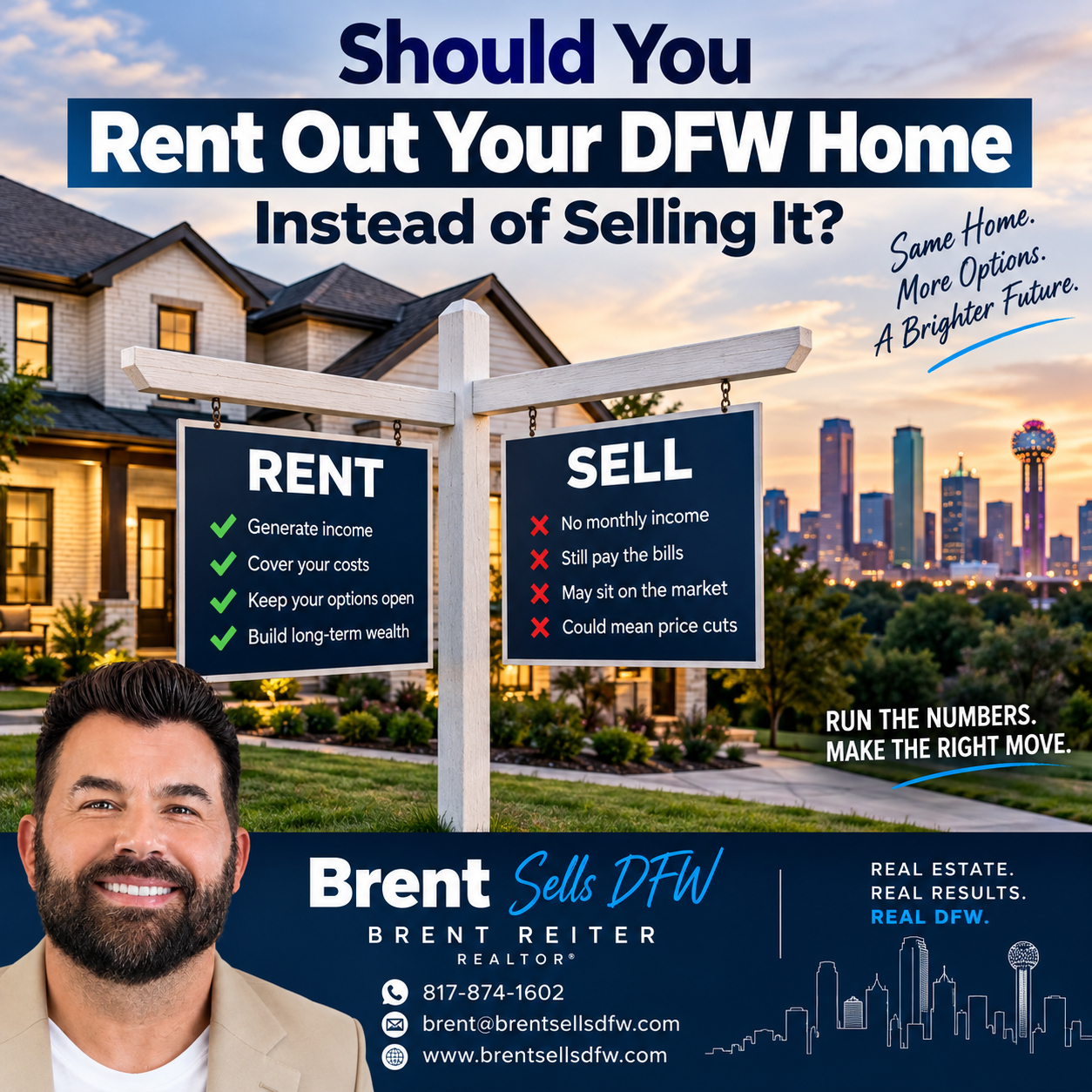 Deciding whether to rent out your DFW home instead of selling it