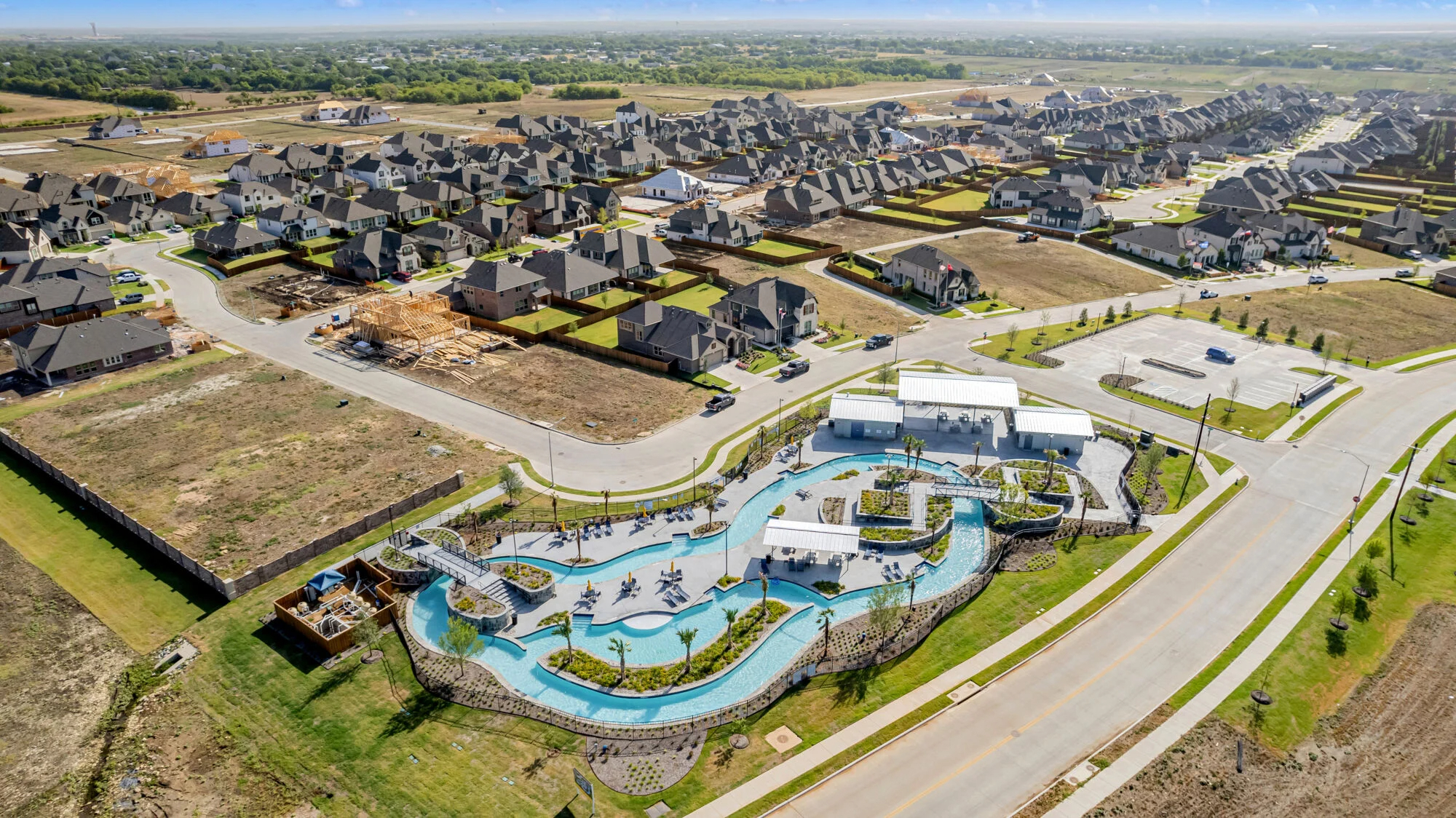 Wildflower Ranch master-planned community in north Fort Worth, TX — new construction homes, lazy river and amenities