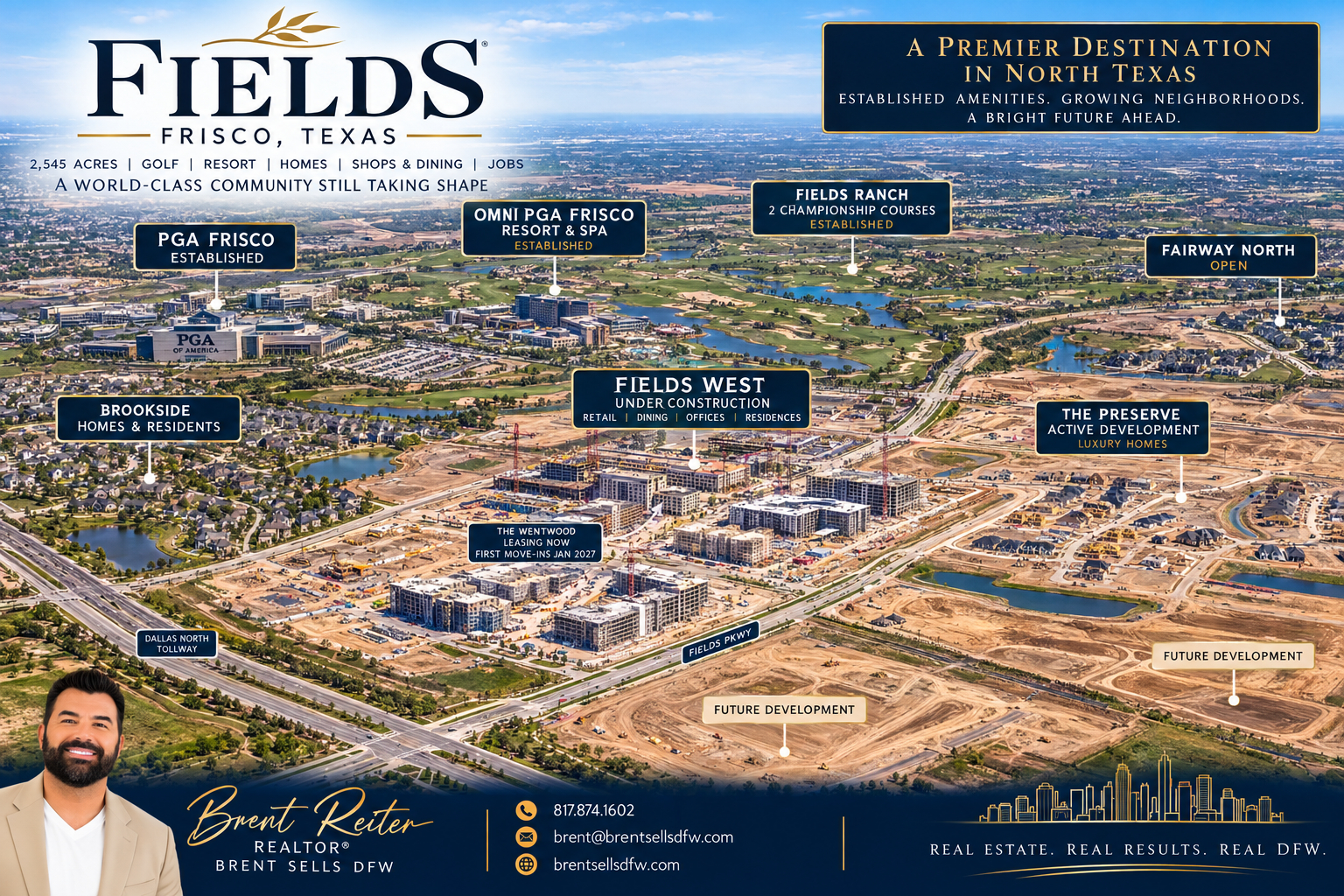 Fields Frisco master-planned community in North Frisco, TX — PGA Frisco, new construction homes and amenities