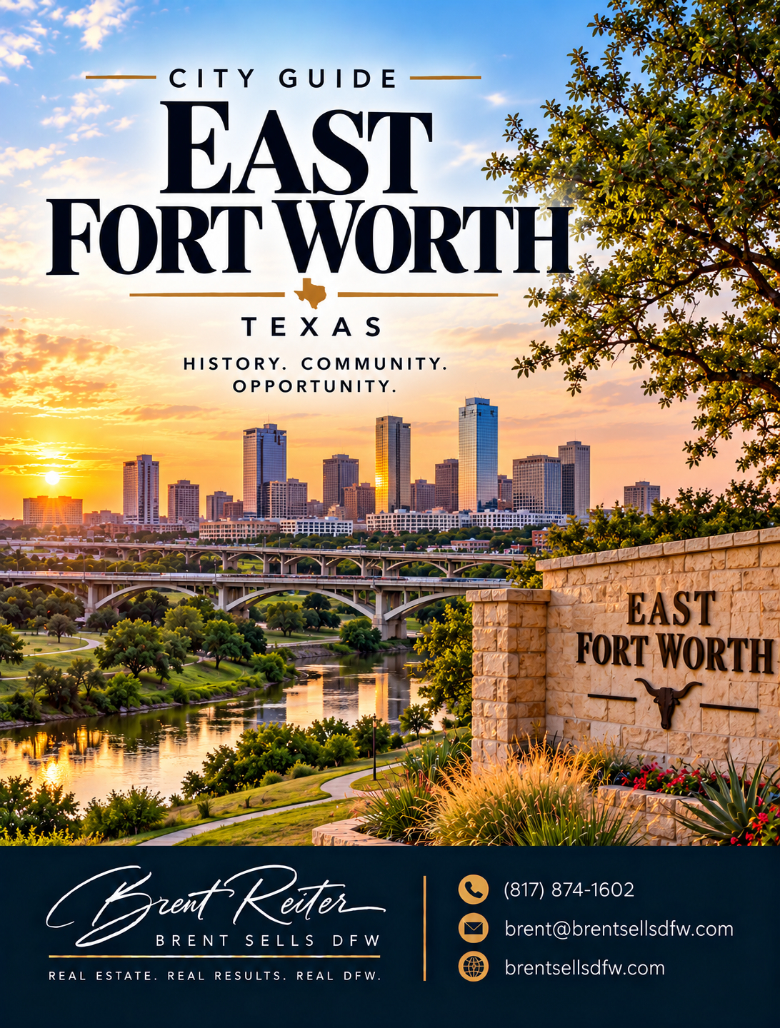 East Fort Worth, TX — hilly, tree-covered neighborhoods east of downtown