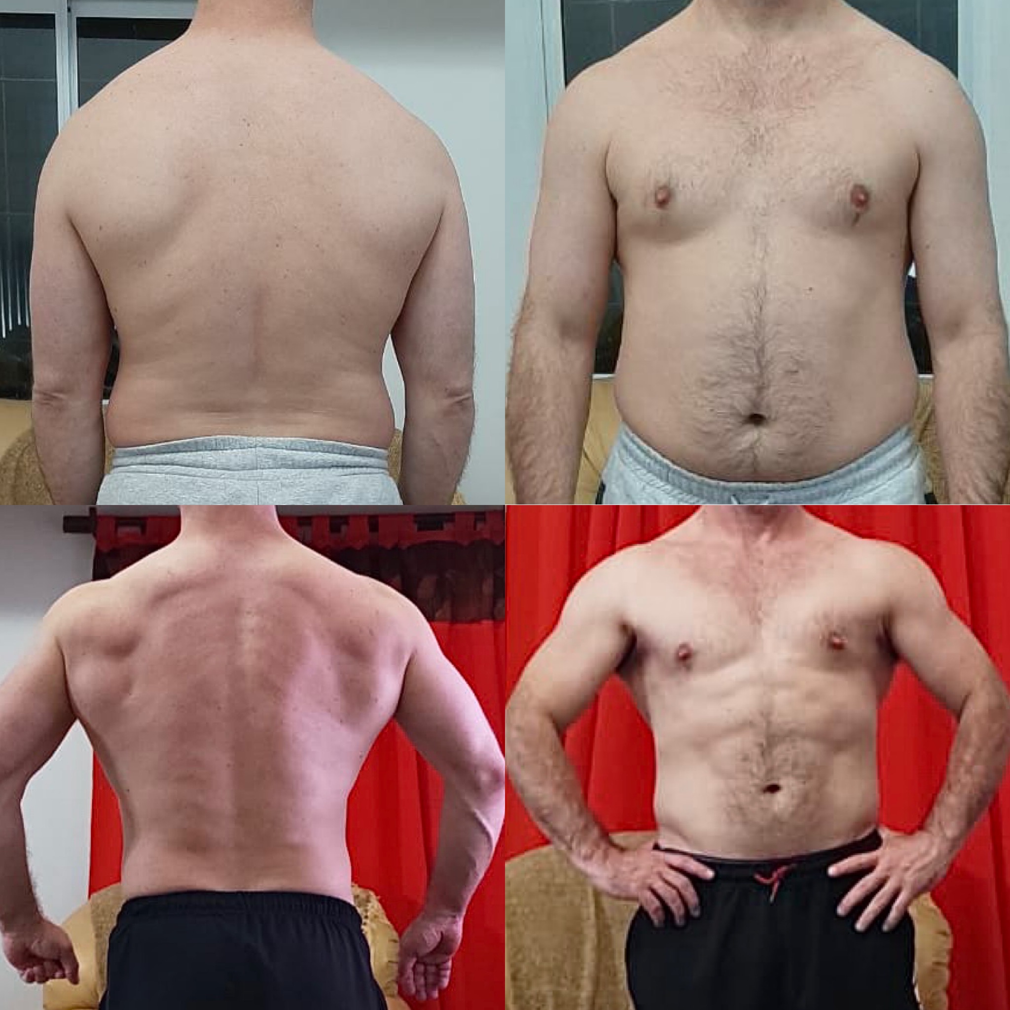 Antes y después — Sebastián, 40 años · Empresa constructora