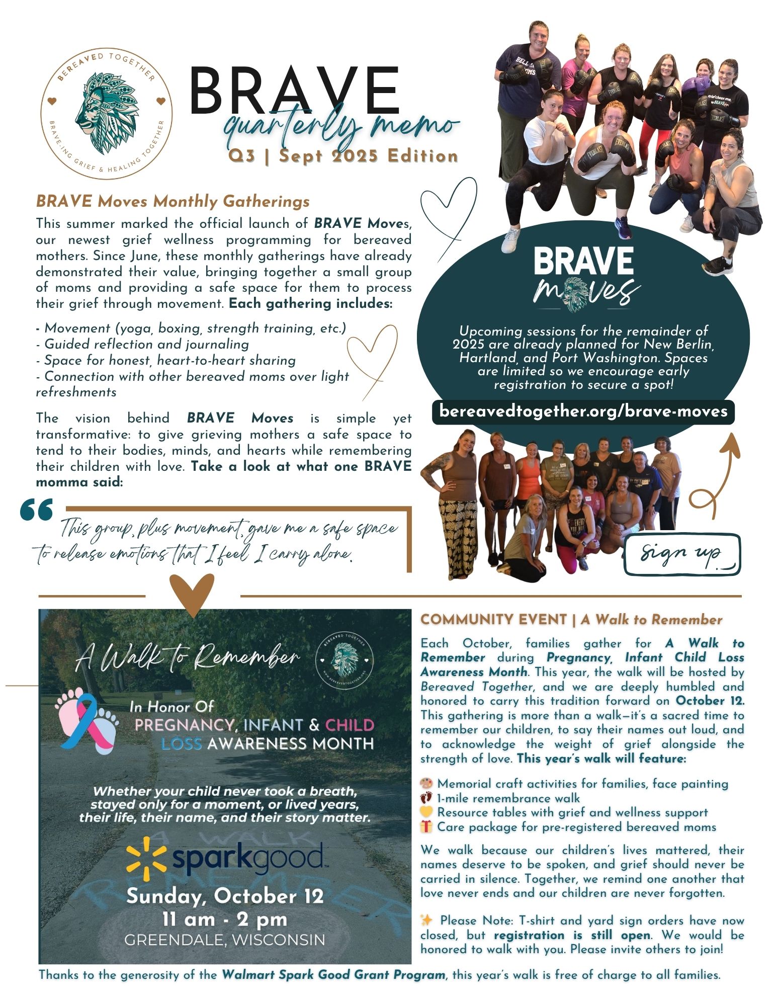 BRAVE monthly memo newsletter 