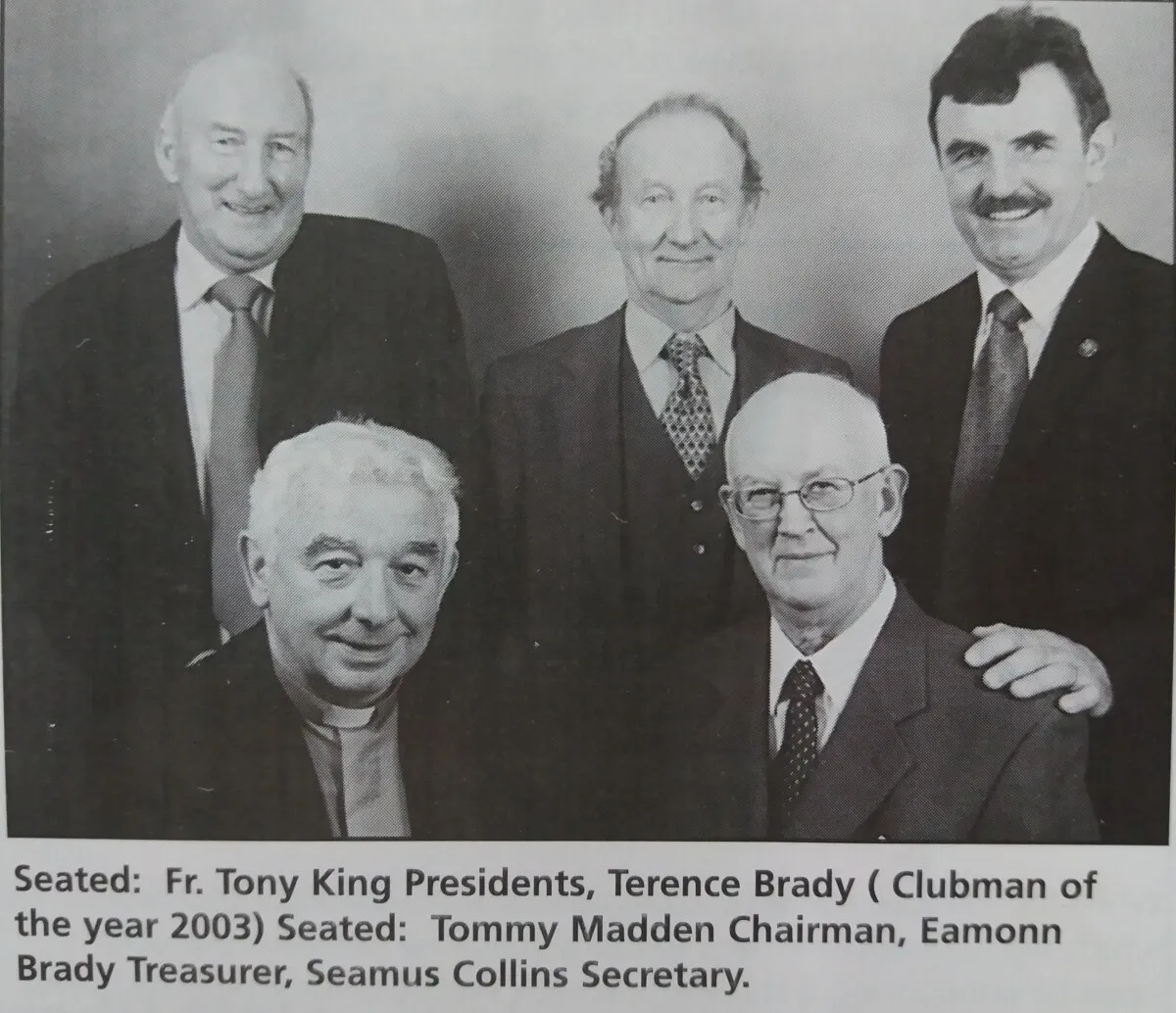 Club officers around 2003, including Seamus Collins