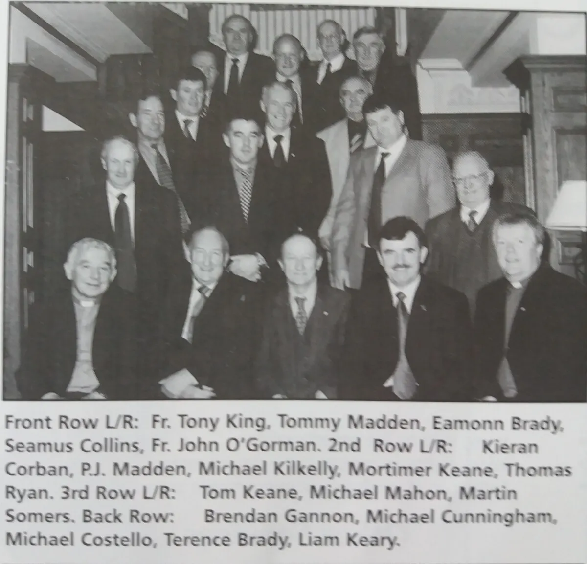 Club officers and members, including founding member Michael Mahon