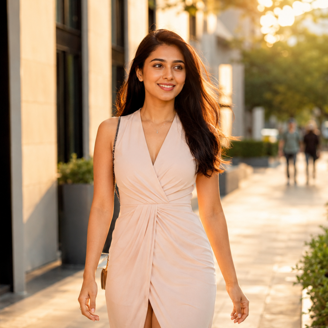 Confident woman after Laser Hair Reduction treatment at Aesthetica Veda
